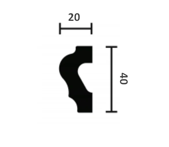 Молдинг NMC Wallstyl WL2 (40х20х2000 мм) в Краснодаре