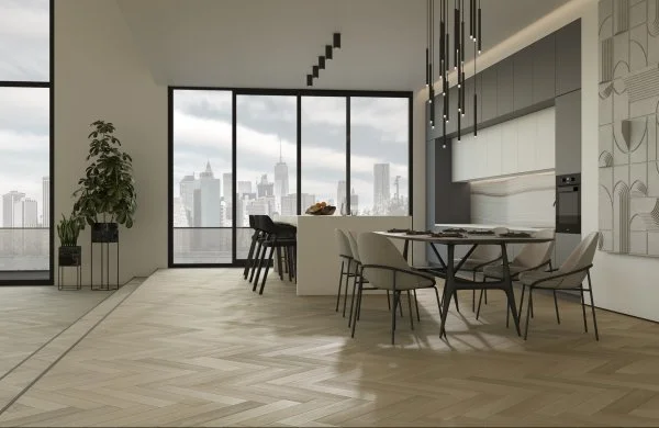 Паркетная доска Quartz Parquet Английская Ёлка Дуб Лимба 33-405 в Краснодаре