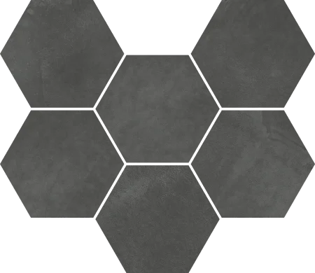 Керамогранит Italon Континуум Петрол Мозаика Гексагон (Натуральная 25х29) в Краснодаре