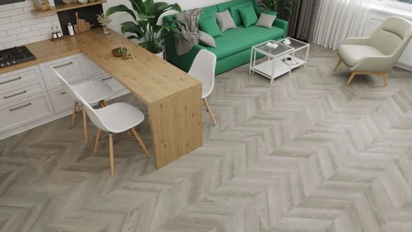 Кварц-виниловая плитка Alpine Floor Chevron Дуб Фантазия ECO 20-1 (2,5 мм. 43 класс) в Краснодаре