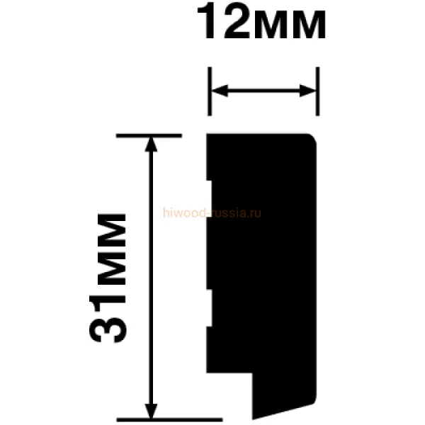 Финишный молдинг LF124B GR3 левый декорированный (31х12х2700мм) в Краснодаре