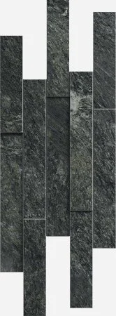 Керамогранит Italon Скайфолл Неро Брик 3D (Патинированная, 28х78) в Краснодаре