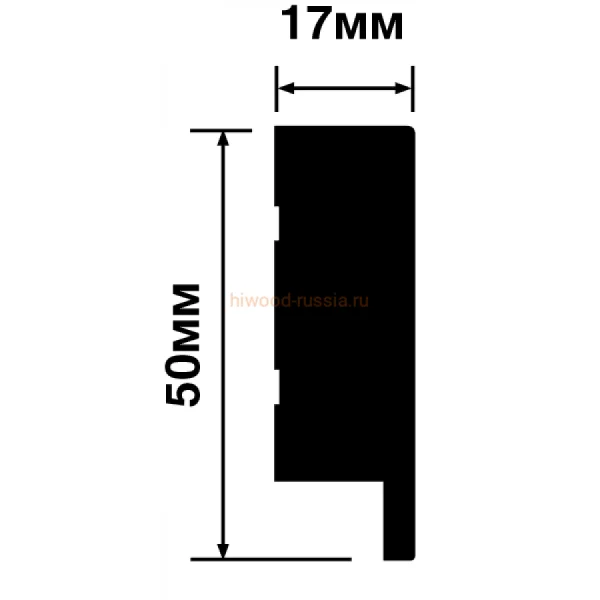 Финишный молдинг LF1 W50 (50х17х2700мм) в Краснодаре