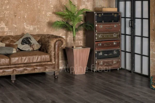 Кварц-виниловая плитка Alpine Floor Premium XL Дуб Торфяной ЕСО 7-11, 8 мм. 43 класс в Краснодаре