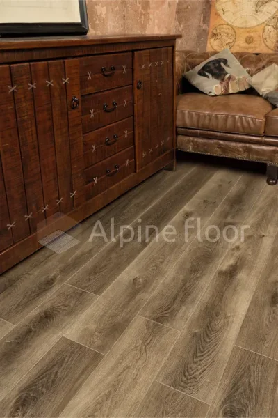 Кварц-виниловая плитка Alpine Floor Premium XL Дуб Коричневый ЕСО 7-9, 8 мм. 43 класс в Краснодаре