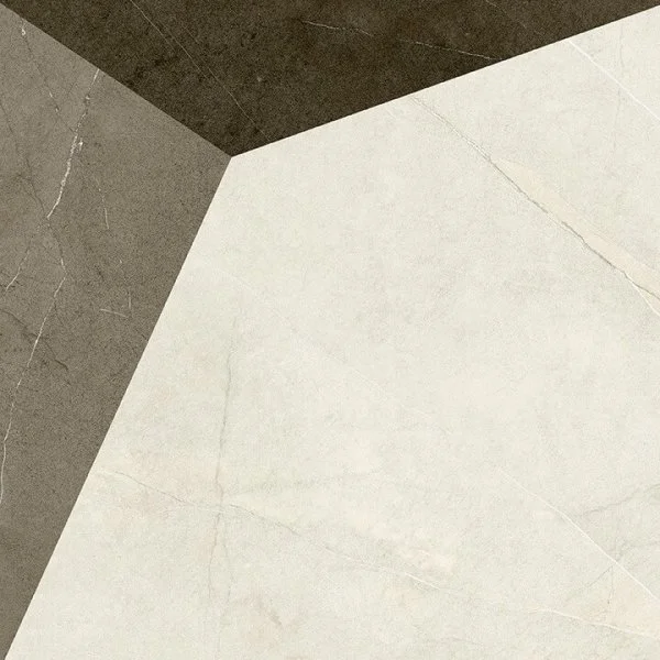 Керамогранит Coliseum Фьямма Уайт Вставка Фрэйм 60х60 (Натуральный и Реттифицированный) в Краснодаре