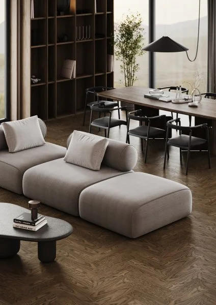 Паркетная доска Quartz Parquet Штучный паркет Дуб Брауни 44-413 в Краснодаре