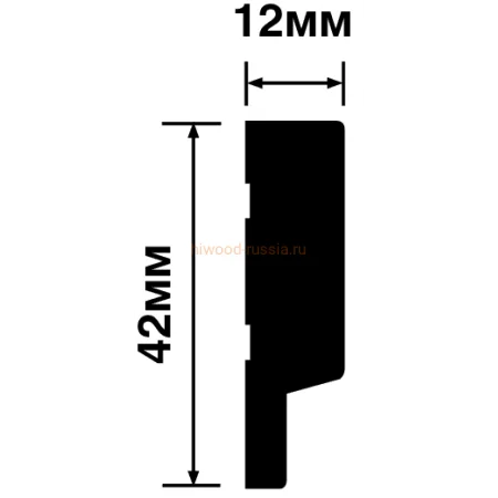 Финишный молдинг LF124A W36 правый декорированный (42х12х2700мм) в Краснодаре