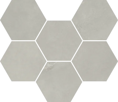 Керамогранит Italon Континуум Сильвер Мозаика Гексагон (Натуральная 25х29) в Краснодаре