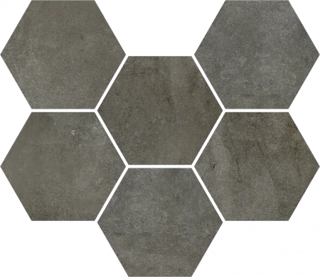 Керамогранит Coliseum Экспо Дарк Мозаика Гексагон (Натуральная, 25х29) в Краснодаре
