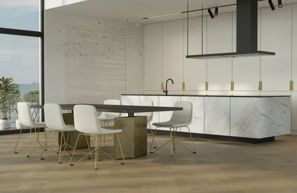 Паркетная доска Quartz Parquet Английская Ёлка Дуб Шампань 33-414 в Краснодаре