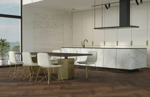 Паркетная доска Quartz Parquet Английская Ёлка Орех Американский 33-400-29 в Краснодаре