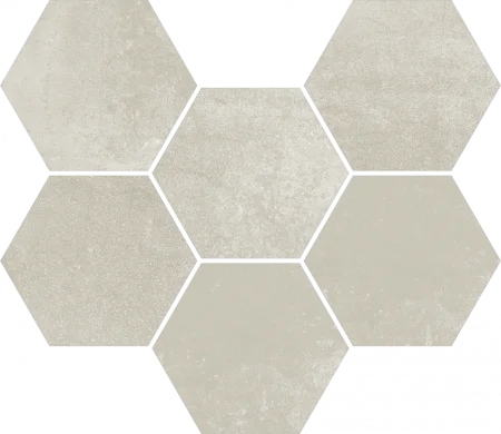 Керамогранит Coliseum Экспо Уайт Мозаика Гексагон (Натуральная, 25х29) в Краснодаре