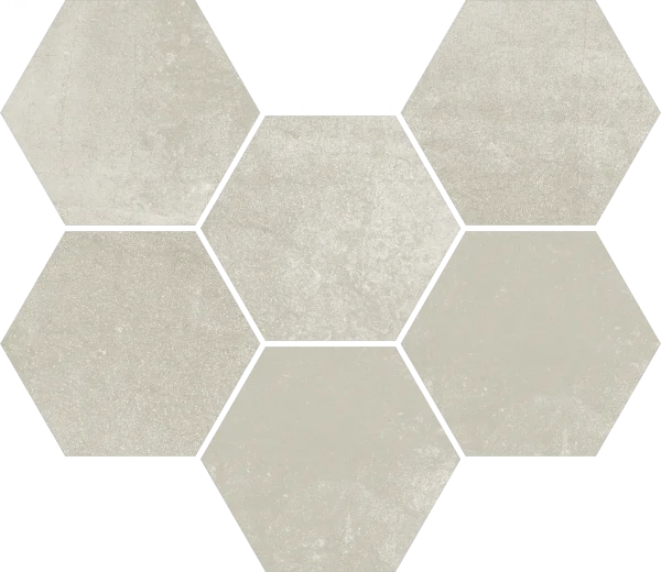 Керамогранит Coliseum Экспо Уайт Мозаика Гексагон (Натуральная, 25х29) в Краснодаре