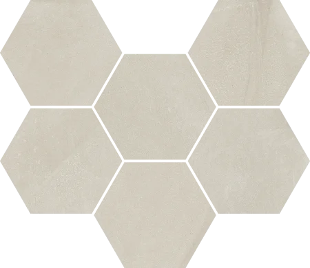 Керамогранит Italon Континуум Пьюр Мозаика Гексагон (Натуральная 25х29) в Краснодаре