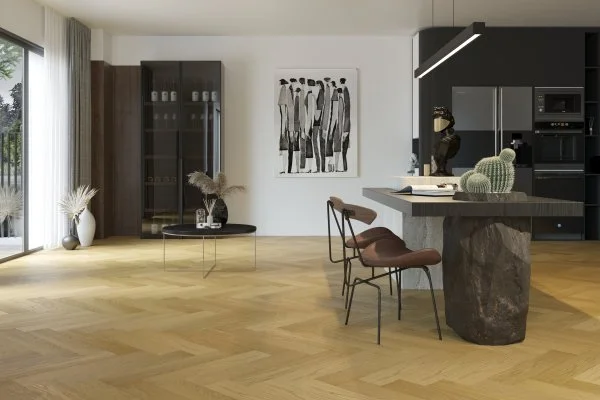 Паркетная доска Quartz Parquet Английская Ёлка Дуб Медовый Раф 33-463 в Краснодаре